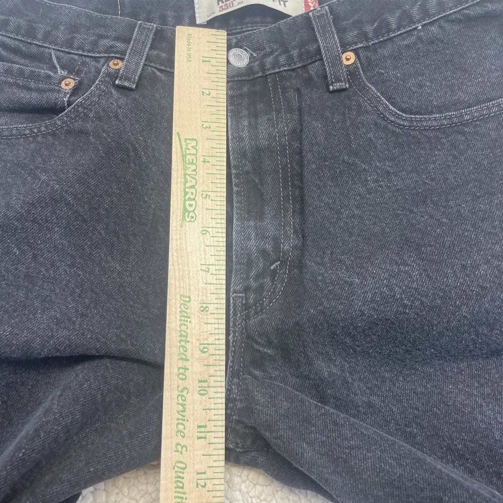 Levi's Jeans Mens 34x34 Black 550 Relaxed Fit Tapered Leg Denim Cotton VTG